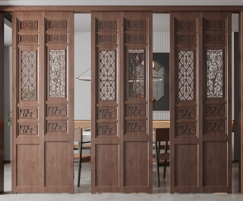 New Chinese Style Wooden Screen Partition-ID:808115012