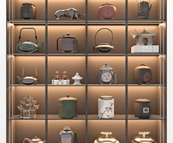 新中式装饰柜 茶具茶叶-ID:989684106
