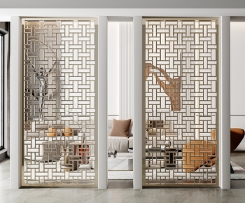 Modern Metal Screen Partition-ID:536020998