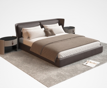 Modern Double Bed-ID:365870013