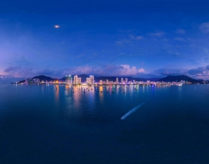 滨水城市夜景hdr-ID:446587093