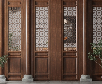 New Chinese Style Wooden Screen Partition-ID:826139936