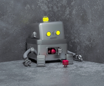 现代潮玩机器人雕塑摆件-ID:725018988