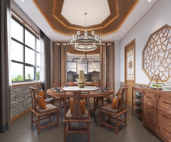 New Chinese Style Dining Room-ID:329972985