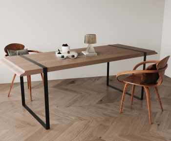 Wabi-sabi Style Dining Table And Chairs-ID:767163994