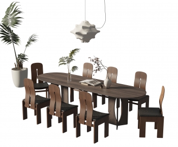 Wabi-sabi Style Dining Table And Chairs-ID:866190912