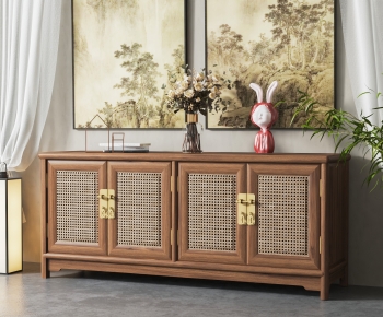 New Chinese Style Side Cabinet/Entrance Cabinet-ID:488282927