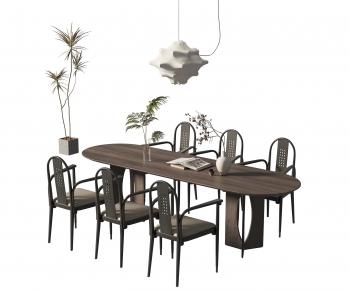 Wabi-sabi Style Dining Table And Chairs-ID:325258022