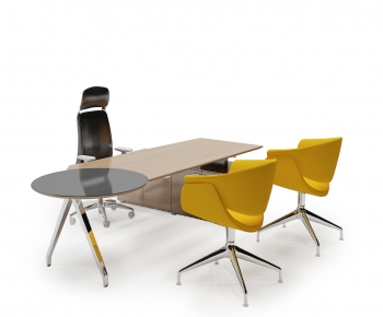 Modern Office Desk And Chair-ID:159065967