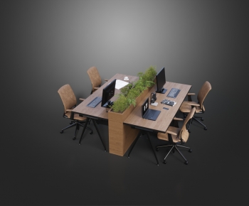 Modern Office Desk And Chair-ID:729057079