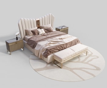 Modern Double Bed-ID:766189109