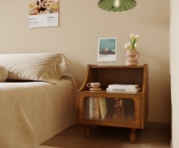 Modern Wabi-sabi Style Bedside Cupboard-ID:558082104