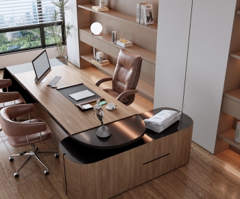 Modern Office Desk And Chair-ID:199671031