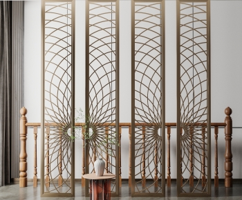 Simple European Style Metal Screen Partition-ID:300493004