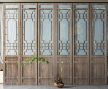 New Chinese Style Wooden Screen Partition-ID:994697097
