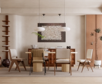 Modern Wabi-sabi Style Dining Room-ID:733073006