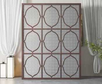 New Chinese Style Glass Screen Partition-ID:514642957