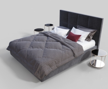 Modern Double Bed-ID:726809986