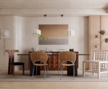 Modern Wabi-sabi Style Dining Room-ID:723318107