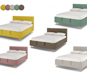 Modern Double Bed-ID:725595003