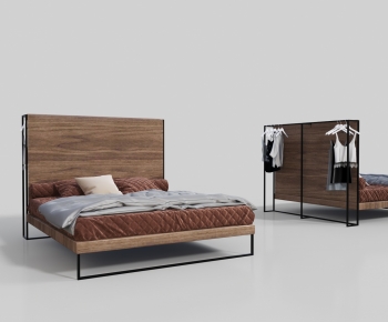 Modern Double Bed-ID:606118926
