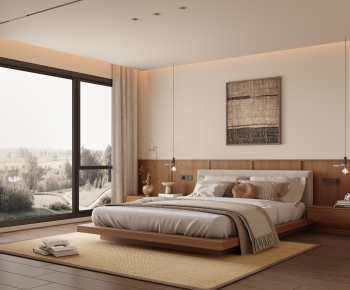Wabi-sabi Style Bedroom-ID:754755978