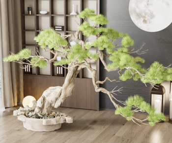 新中式松树绿植盆栽-ID:976553929