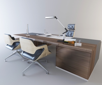Modern Office Desk And Chair-ID:813359989