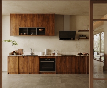 Wabi-sabi Style Kitchen Cabinet-ID:334014894