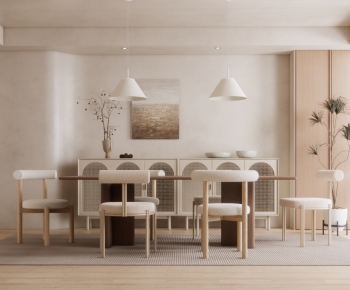 Modern Wabi-sabi Style Dining Room-ID:255007982