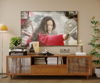Modern Wabi-sabi Style TV Cabinet-ID:311295993