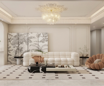 French Style A Living Room-ID:107750993