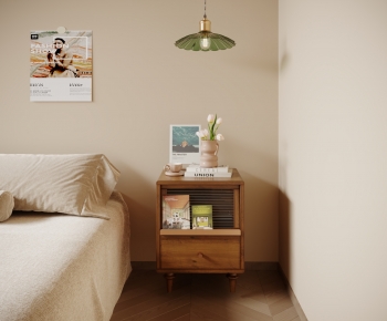 Modern Wabi-sabi Style Bedside Cupboard-ID:614779007