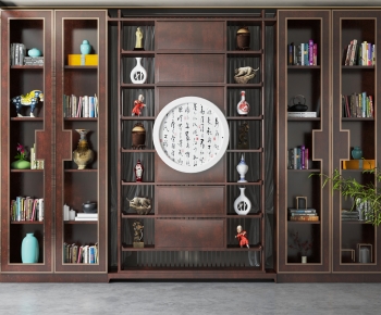 Chinese Style Bookcase-ID:396219977