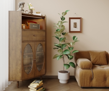 Modern Wabi-sabi Style Decorative Cabinet-ID:162695887