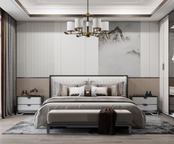 New Chinese Style Bedroom-ID:724700936