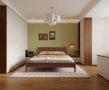 Wabi-sabi Style Bedroom-ID:732880127