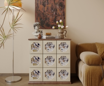 Modern Wabi-sabi Style Decorative Cabinet-ID:598515036