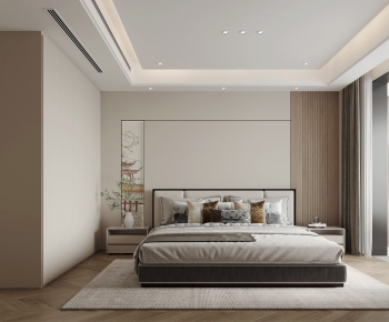 Modern Wabi-sabi Style Bedroom-ID:460669049