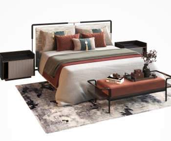 New Chinese Style Double Bed-ID:466029687