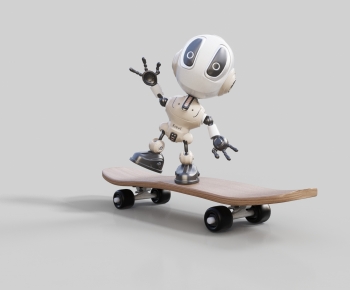 现代玩偶机器人雕塑摆件-ID:970077995