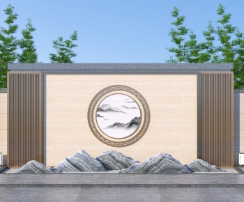 New Chinese Style Landscape Wall-ID:539904124