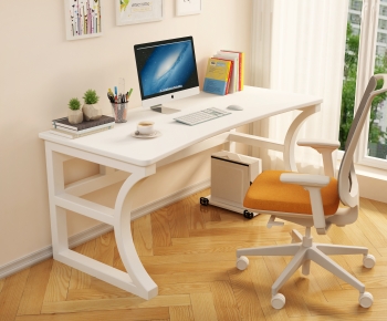 Modern Computer Desk And Chair-ID:129328976