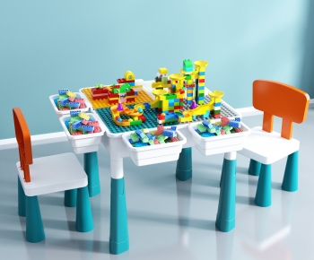 现代儿童桌椅积木玩具组合-ID:795310975