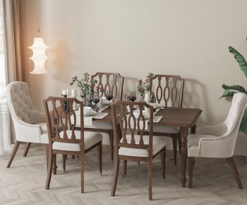American Style Dining Table And Chairs-ID:620049954