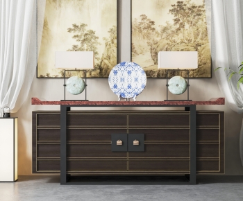 New Chinese Style Side Cabinet/Entrance Cabinet-ID:553078892