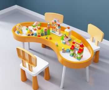 现代儿童桌椅玩具积木组合-ID:295288096