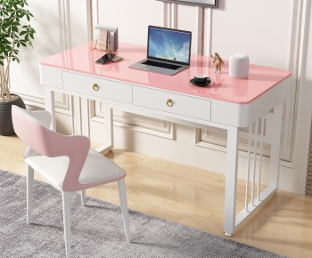 Modern Computer Desk And Chair-ID:584388979