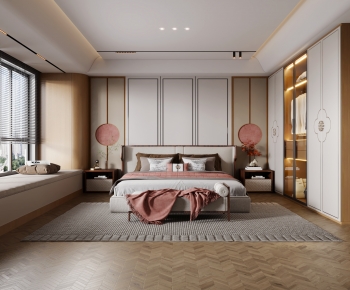 New Chinese Style Bedroom-ID:481833931