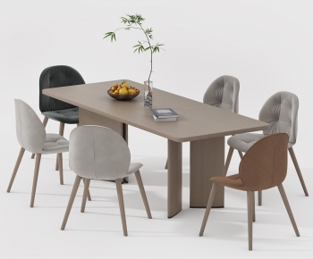 现代方形餐桌椅组合-ID:150196085